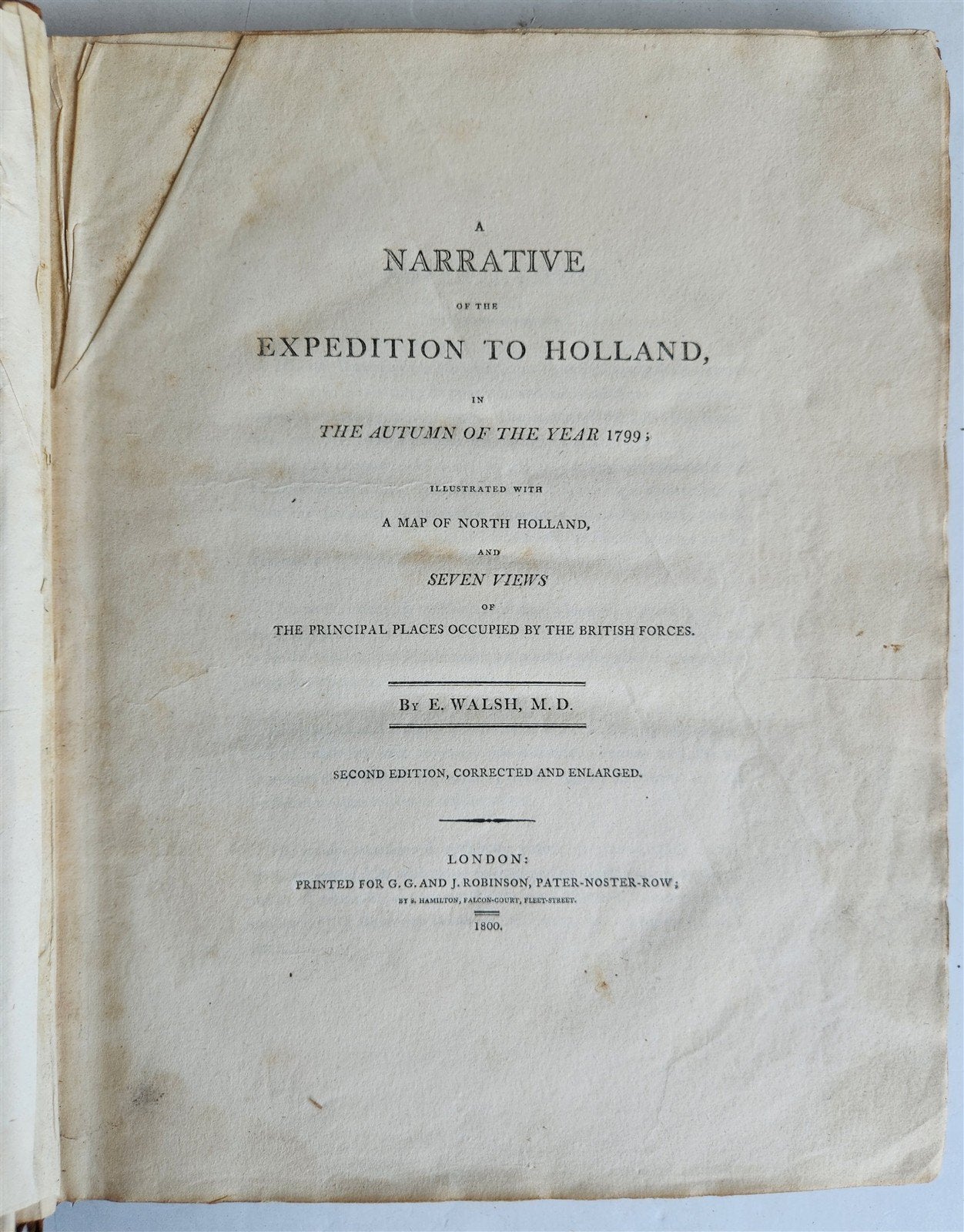 1800 Narrative of Expedition to Holland in 1799 antique ILLUSTRATED 18th century