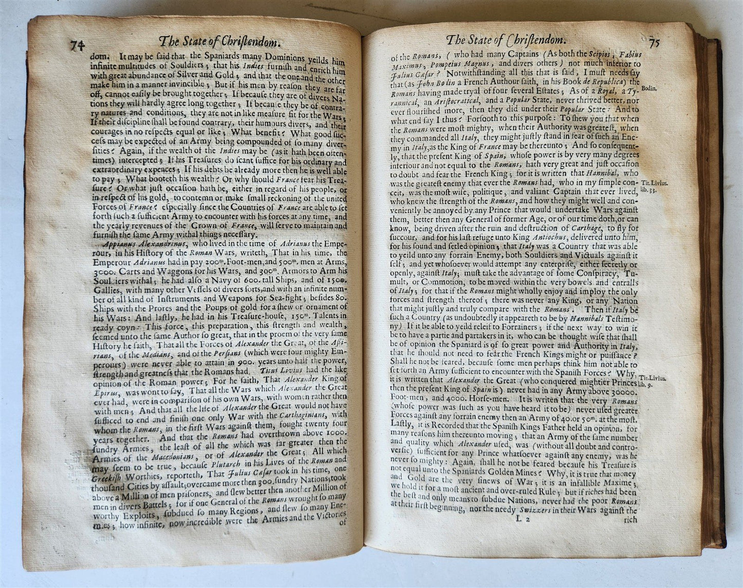 1667 The State of Christendom by Sir Henry Wotton antique 17th century