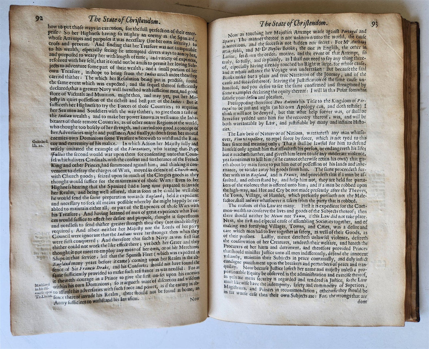 1667 The State of Christendom by Sir Henry Wotton antique 17th century