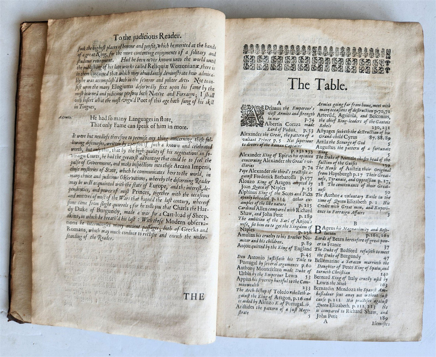 1667 The State of Christendom by Sir Henry Wotton antique 17th century