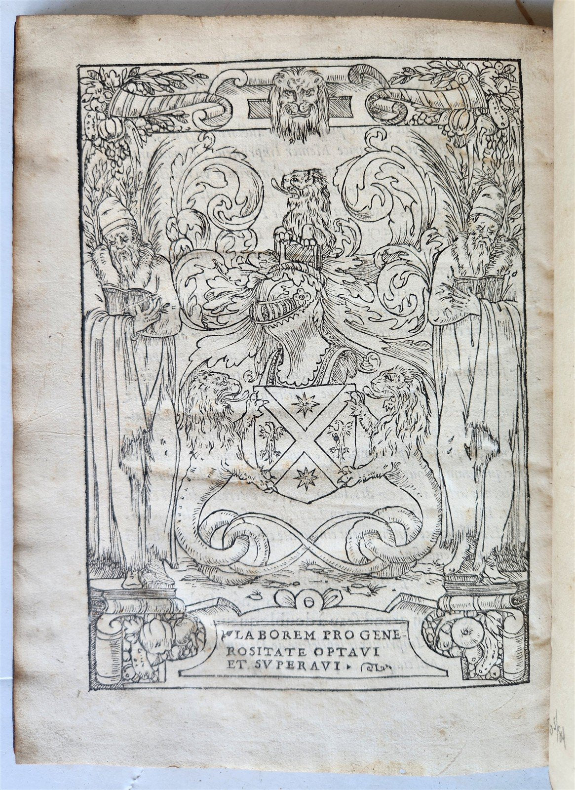 1555 WORK ON HERALDRY OF FRANCE SCOTLAND & LORRAINE antique 16th century
