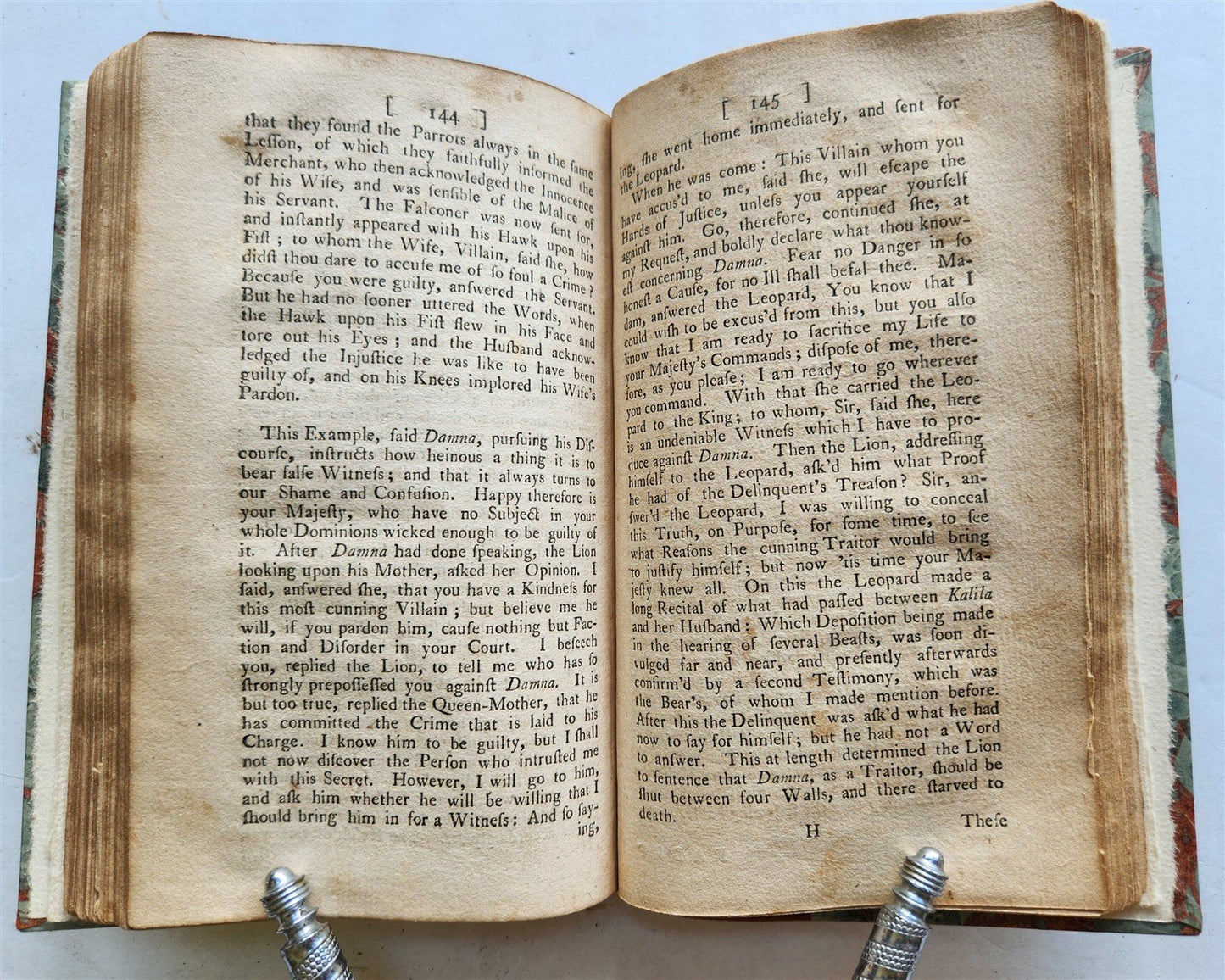 1776 FABLES in English INDIAN SANSKRIT EPIC Panchatantra ILLUSTRATED antique