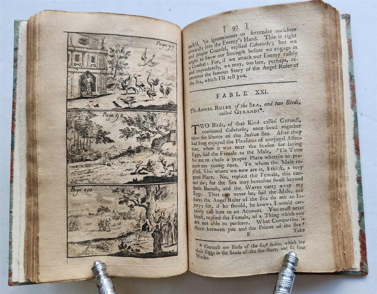 1776 FABLES in English INDIAN SANSKRIT EPIC Panchatantra ILLUSTRATED antique