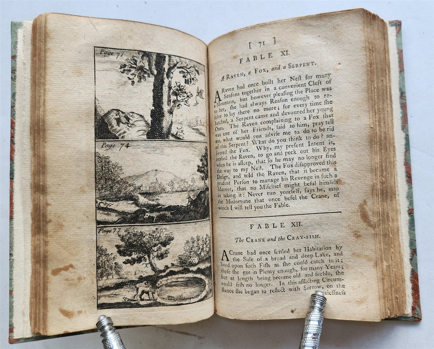 1776 FABLES in English INDIAN SANSKRIT EPIC Panchatantra ILLUSTRATED antique