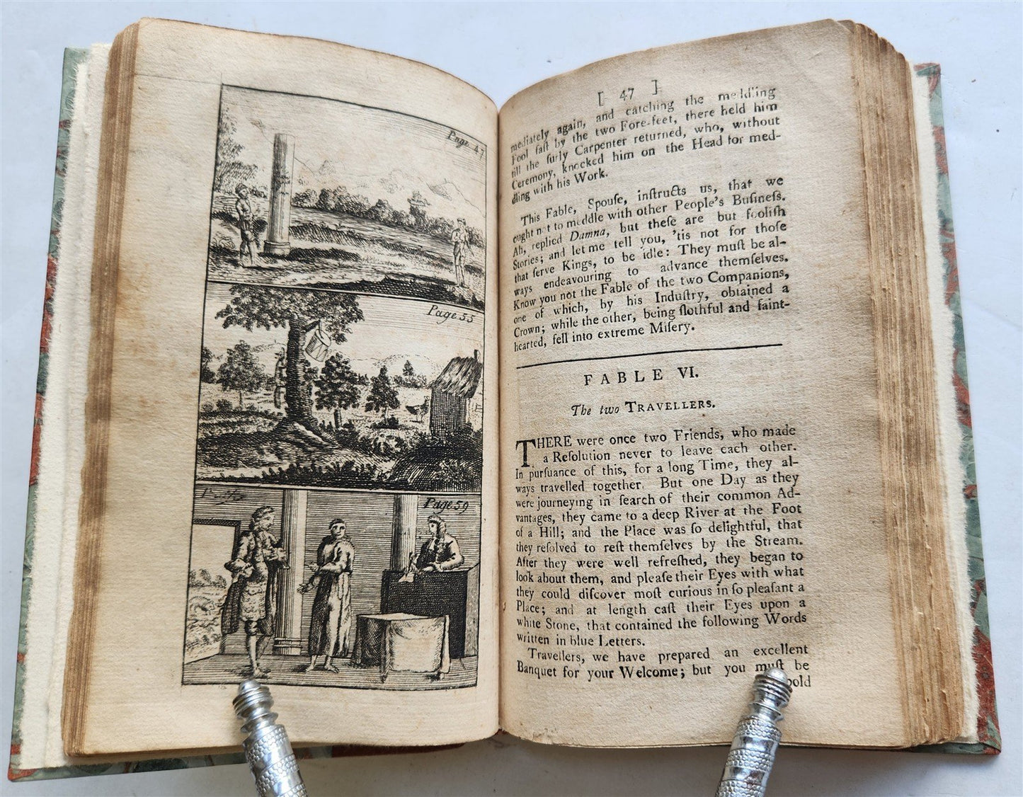 1776 FABLES in English INDIAN SANSKRIT EPIC Panchatantra ILLUSTRATED antique