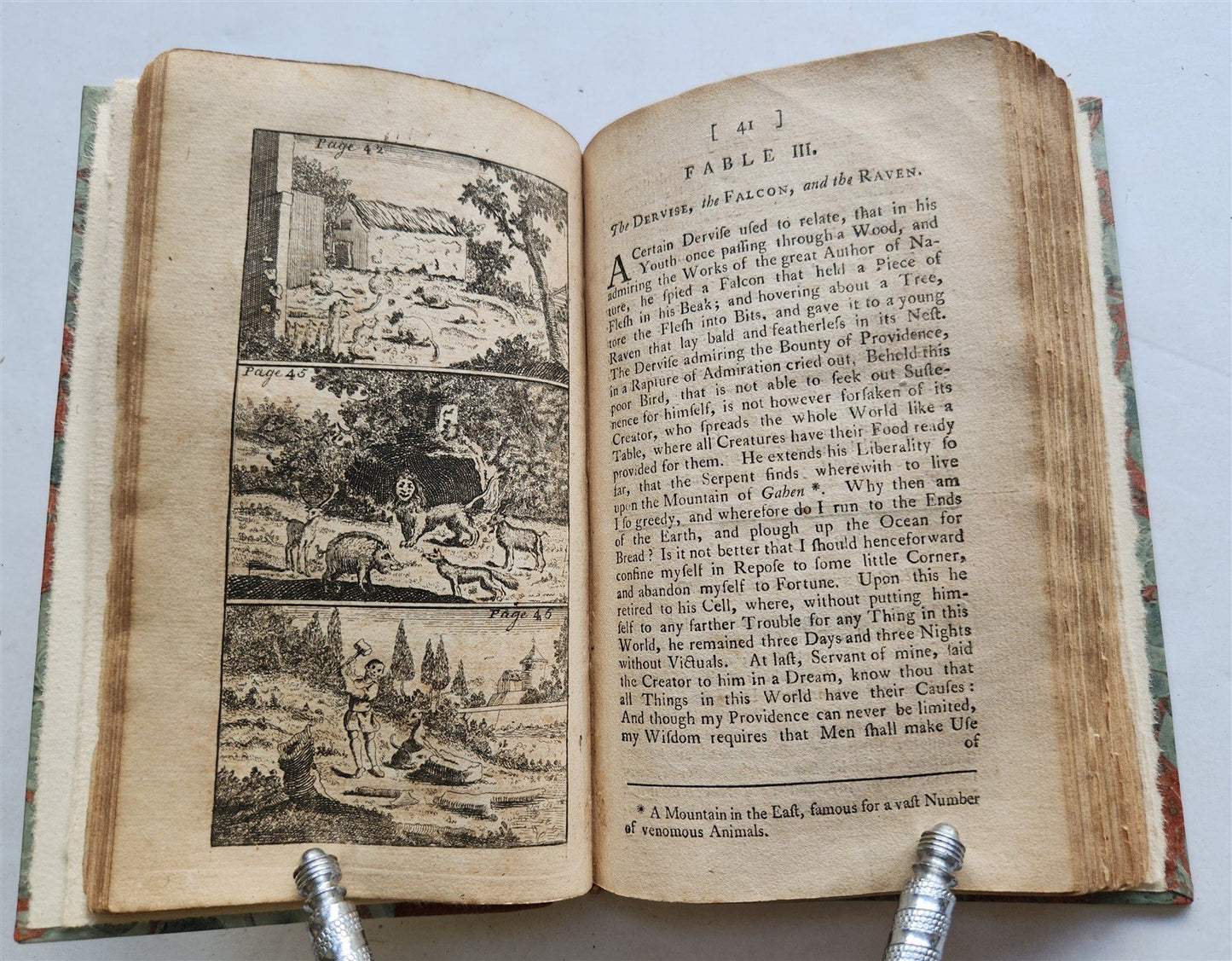 1776 FABLES in English INDIAN SANSKRIT EPIC Panchatantra ILLUSTRATED antique