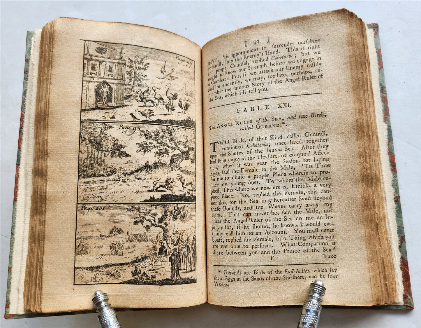 1776 FABLES in English INDIAN SANSKRIT EPIC Panchatantra ILLUSTRATED antique