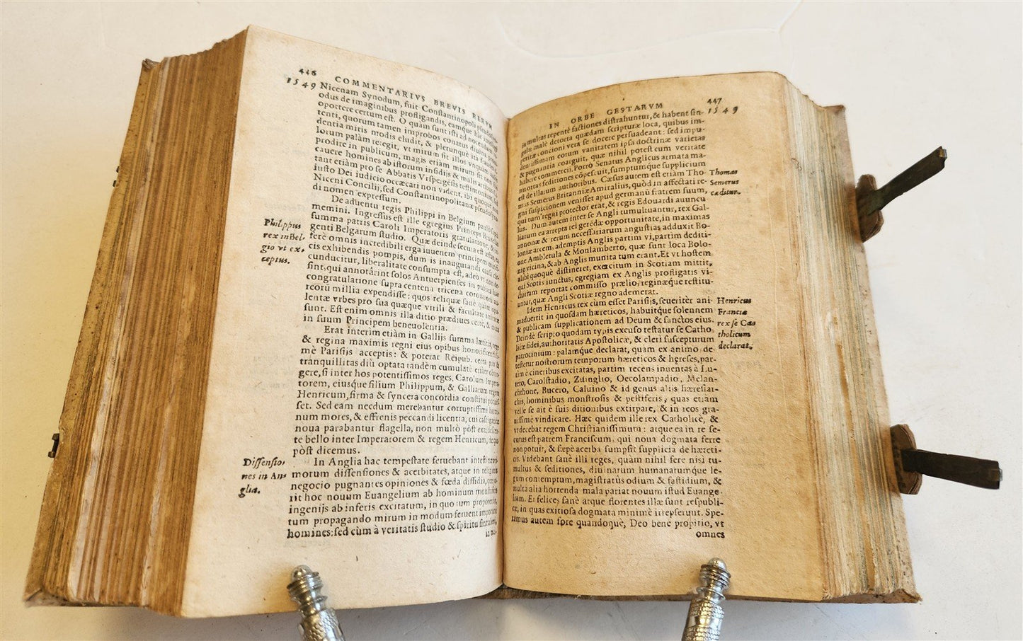 1566 COMMENTARIES on WORLD'S EVENTS by Laurentius Surius ANTIQUE