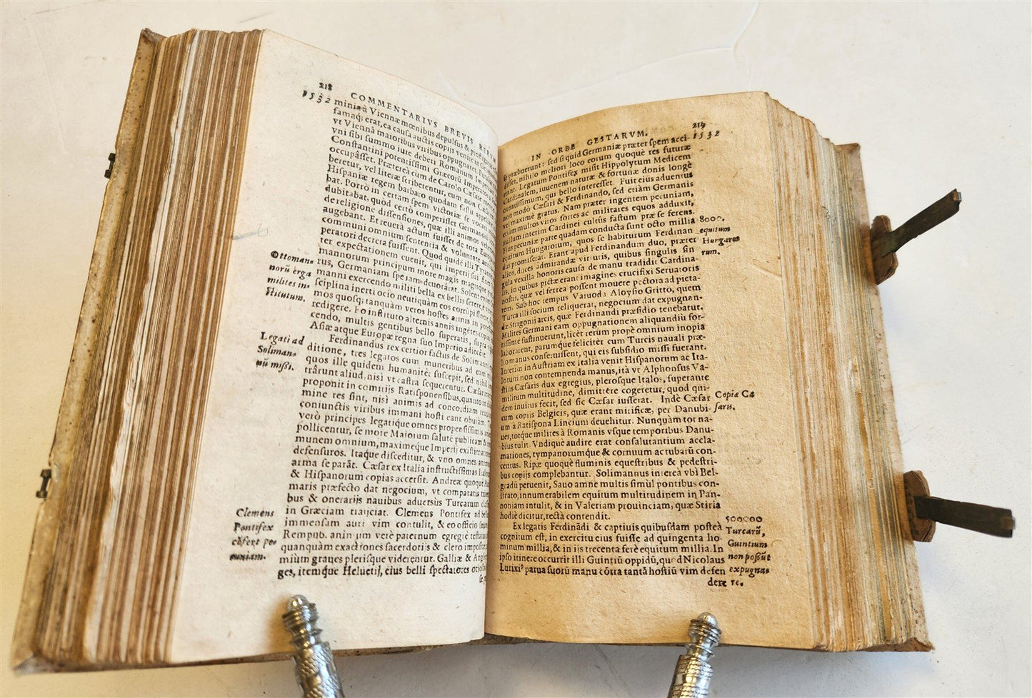 1566 COMMENTARIES on WORLD'S EVENTS by Laurentius Surius ANTIQUE
