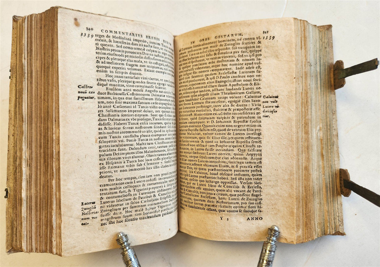 1566 COMMENTARIES on WORLD'S EVENTS by Laurentius Surius ANTIQUE