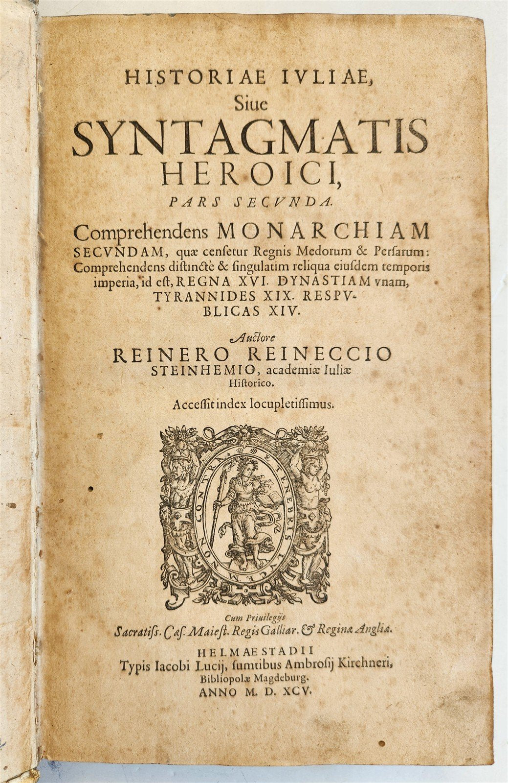 1595 HISTORY OF KINGDOM of MEDES & PERSIANS 16th century folio ANTIQUE