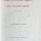 1899 ENGLISH BIBLE in JOHN RYLANDS LIBRARY 1525 -1640 illustrated folio ANTIQUE
