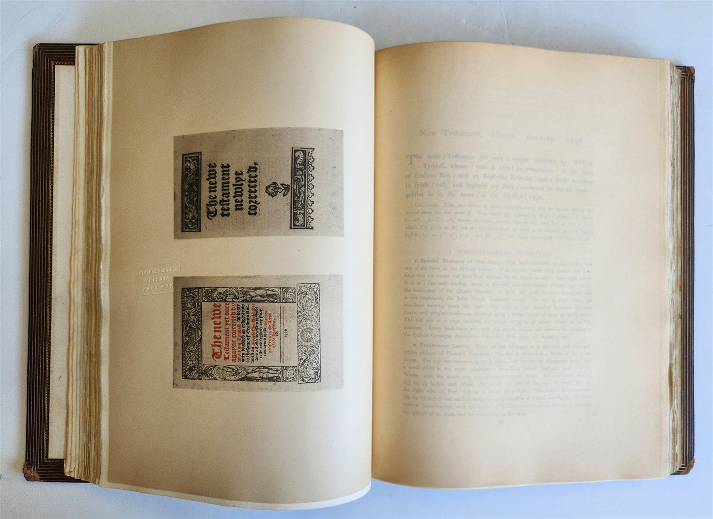 1899 ENGLISH BIBLE in JOHN RYLANDS LIBRARY 1525 -1640 illustrated folio ANTIQUE