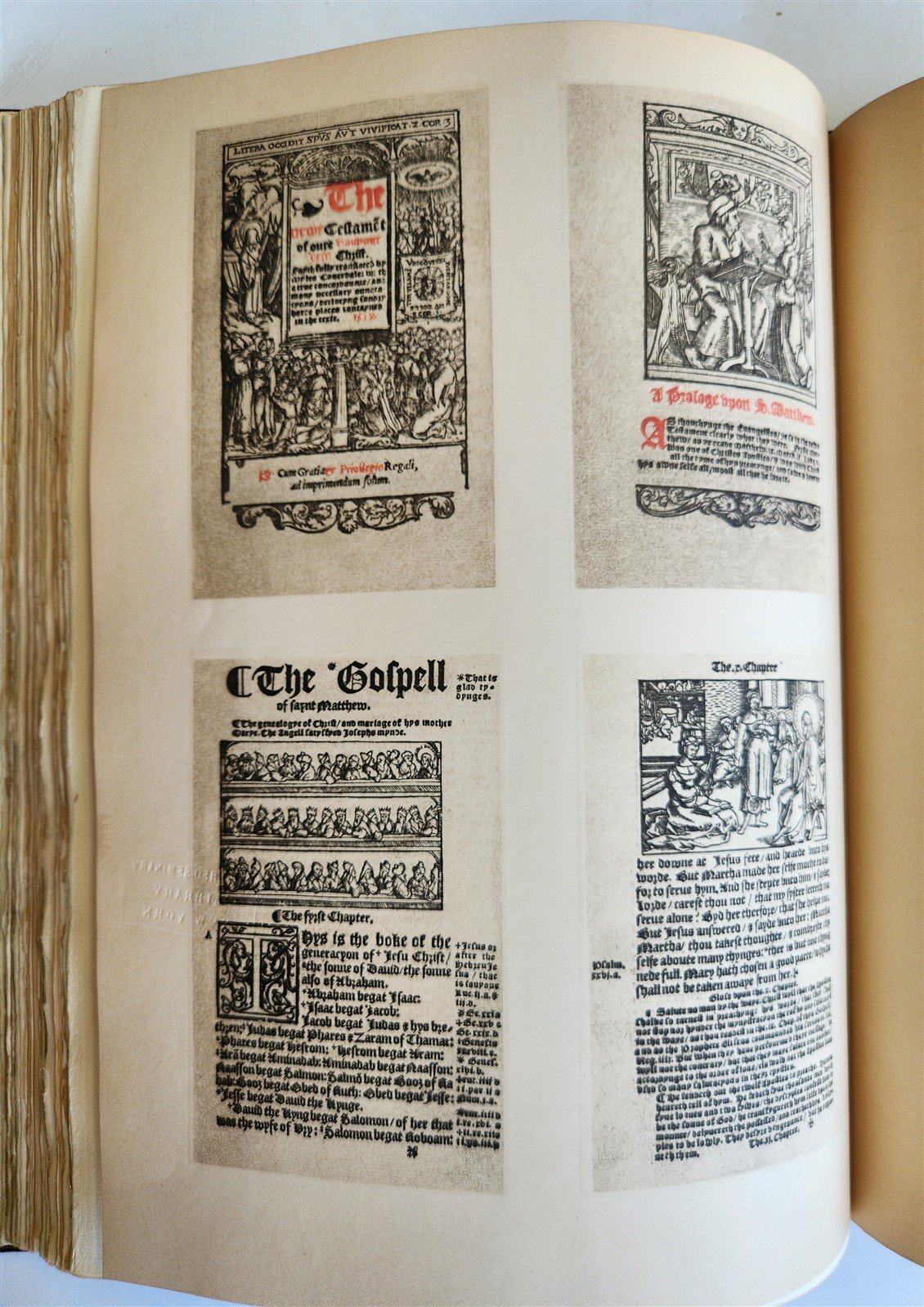 1899 ENGLISH BIBLE in JOHN RYLANDS LIBRARY 1525 -1640 illustrated folio ANTIQUE