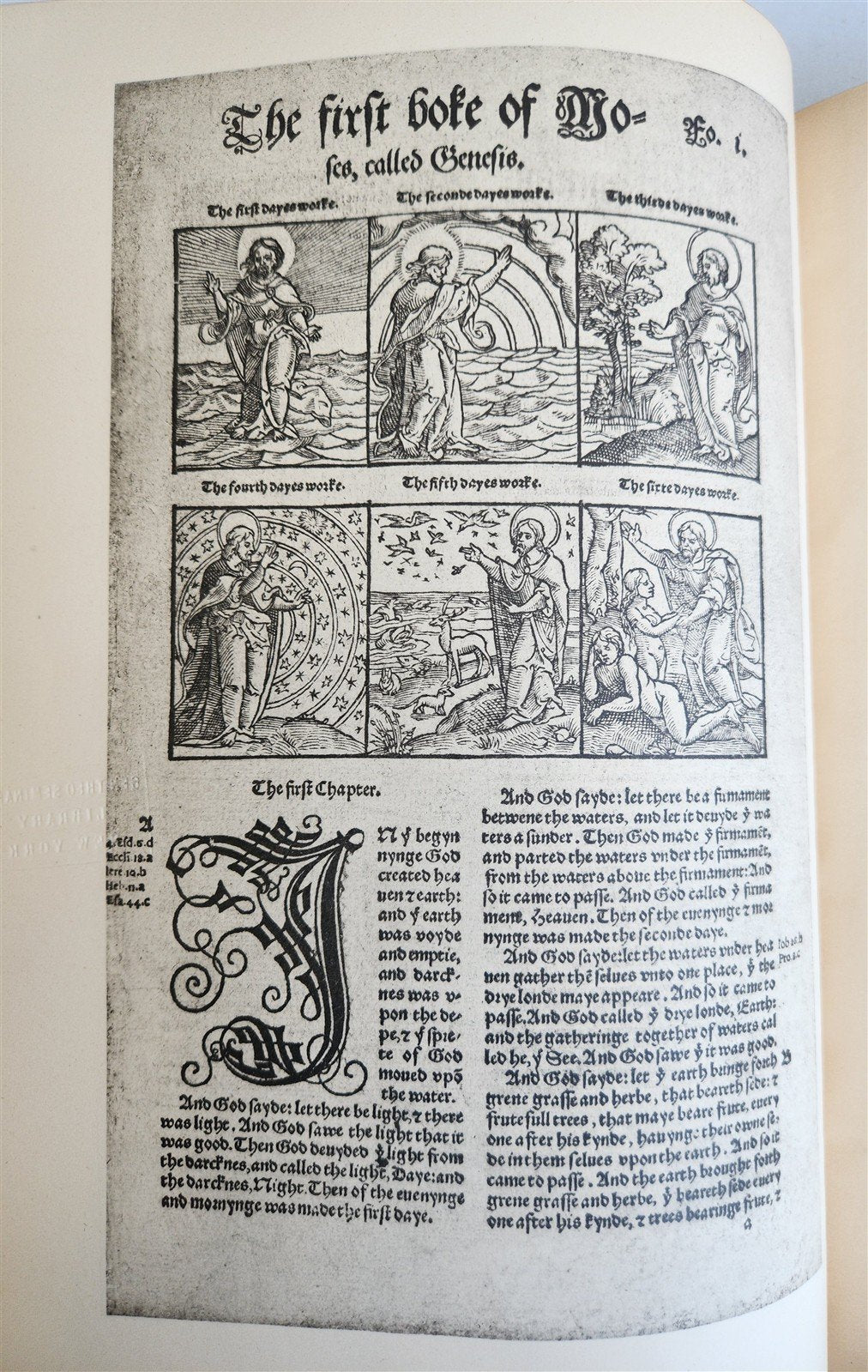 1899 ENGLISH BIBLE in JOHN RYLANDS LIBRARY 1525 -1640 illustrated folio ANTIQUE