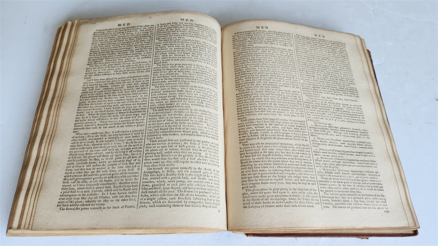 1771 Abridgement of the Gardeners Dictionary ILLUSTRATED in ENGLISH antique