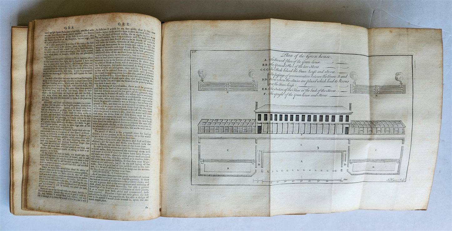 1771 Abridgement of the Gardeners Dictionary ILLUSTRATED in ENGLISH antique