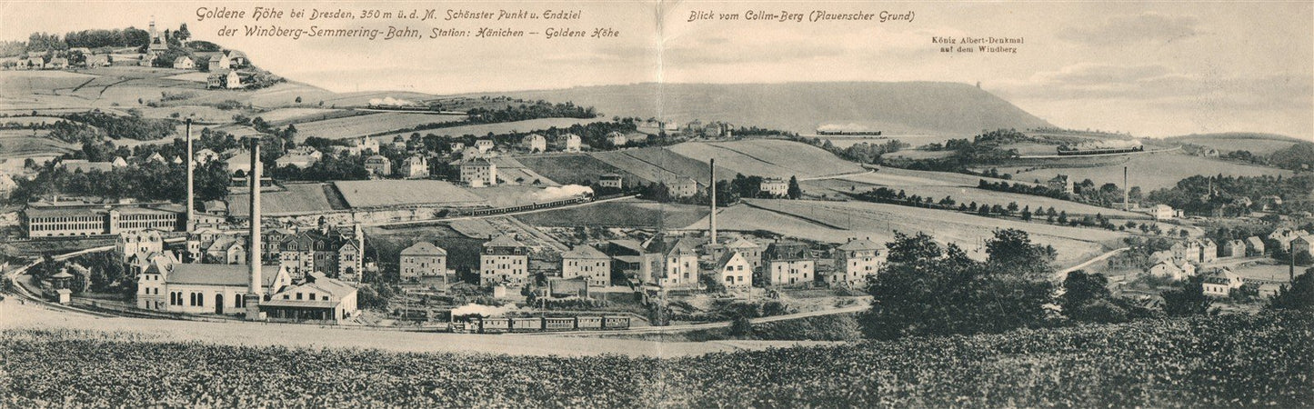 DRESDEN GERMANY DOUBLE ANTIQUE POSTCARD