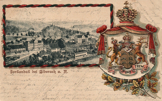 JORDANBAD bei BIBERACH a.R. GERMANY ANTIQUE POSTCARD