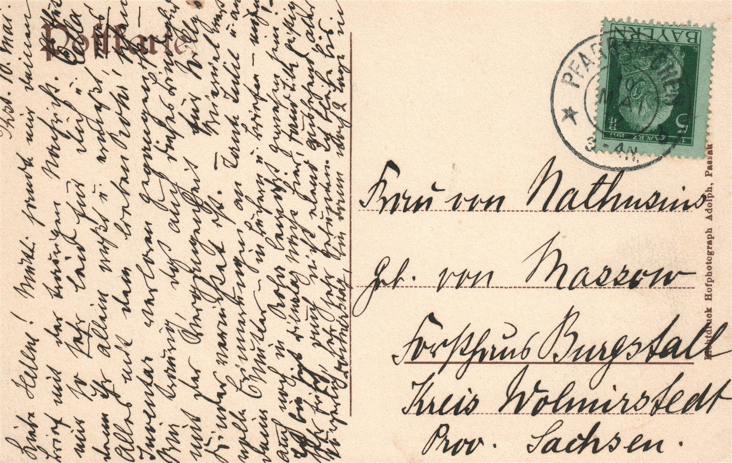 SCHLOSS THURNSTEIN GERMANY ANTIQUE POSTCARD