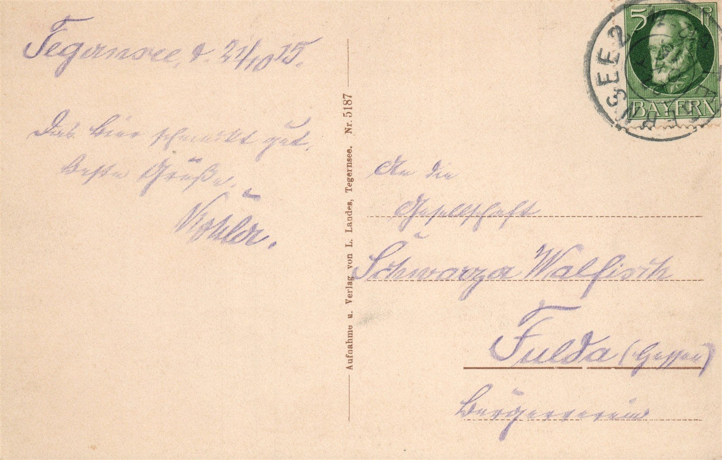 TEGERNSEE'R BRAUSTUBERL GERMANY ANTIQUE POSTCARD