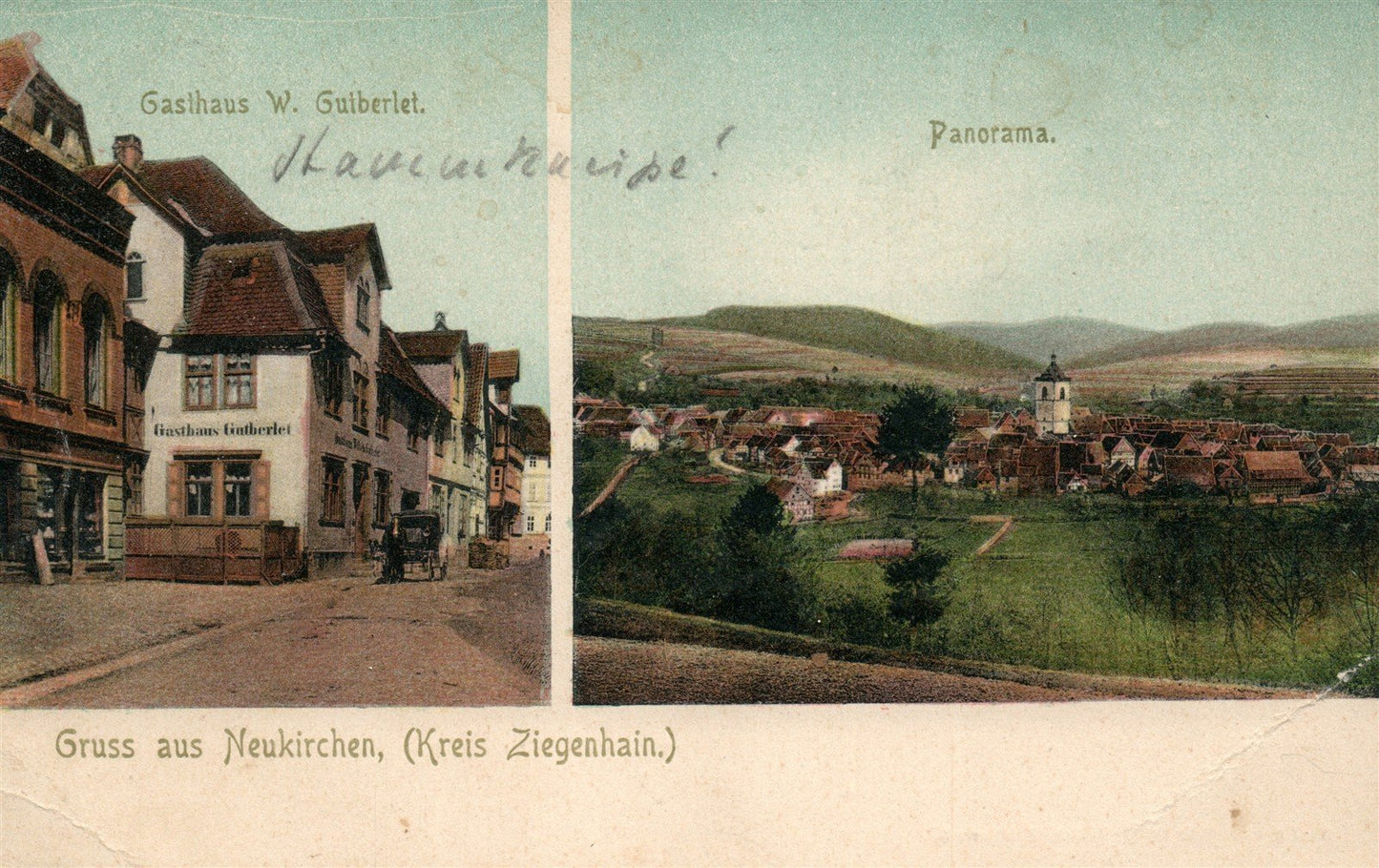 NEUKIRCHEN KREIS ZIEGENHAIN GERMANY ANTIQUE POSTCARD