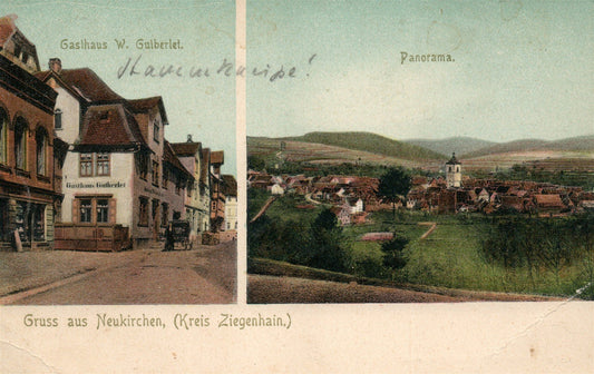 NEUKIRCHEN KREIS ZIEGENHAIN GERMANY ANTIQUE POSTCARD