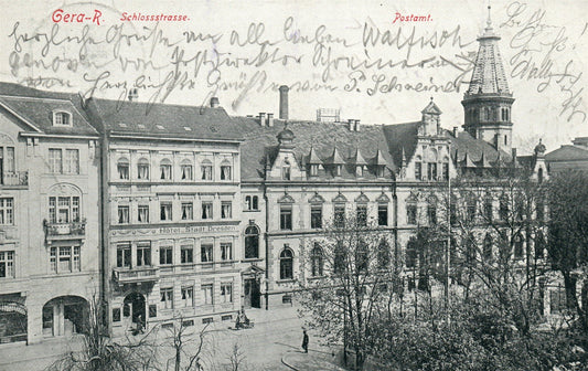 GERA-R SCHLOSSSTRASSE GERMANY ANTIQUE POSTCARD