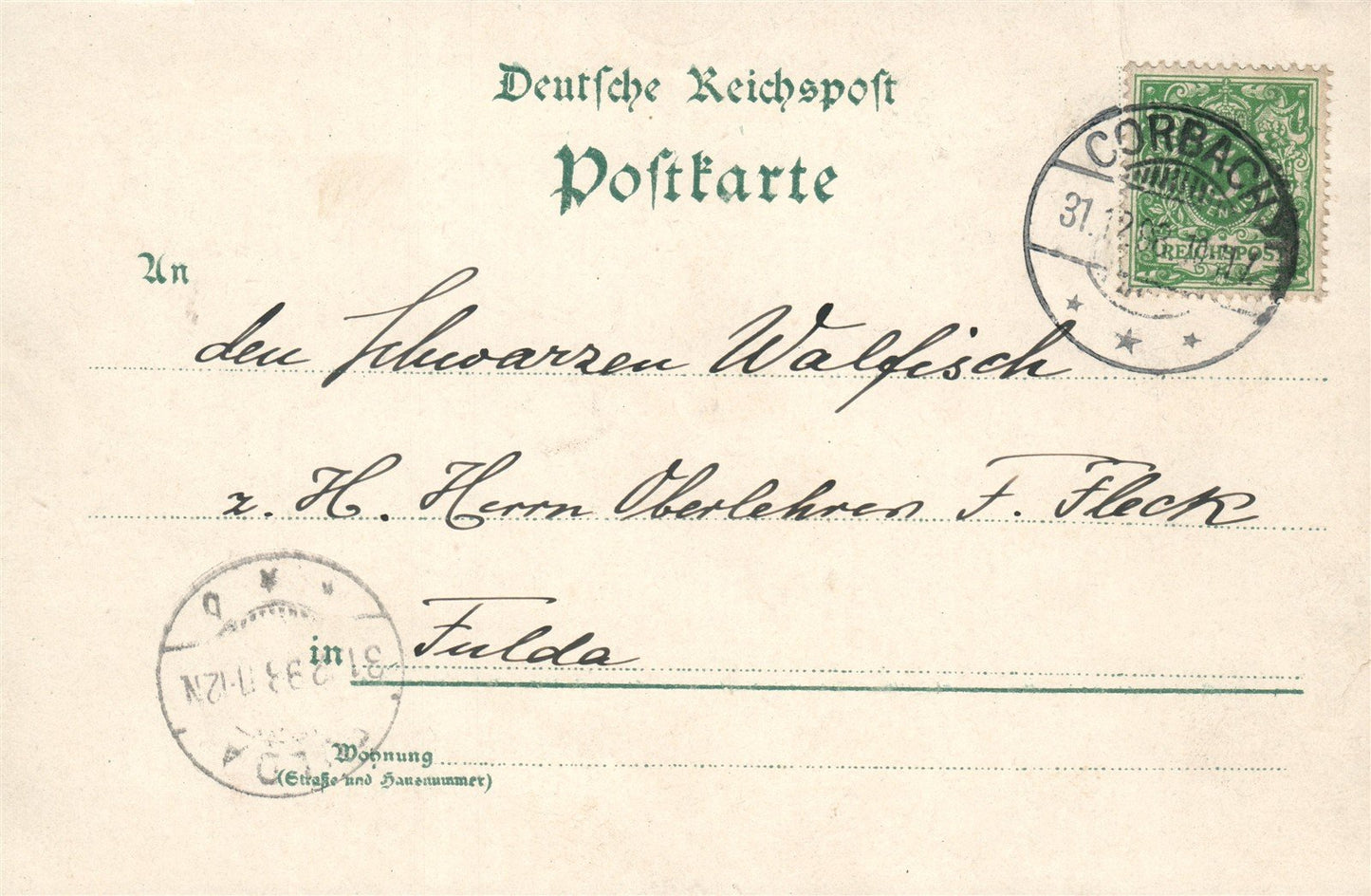 HERZLICHEN GLUCKNUNSCH GERMANY ANTIQUE POSTCARD