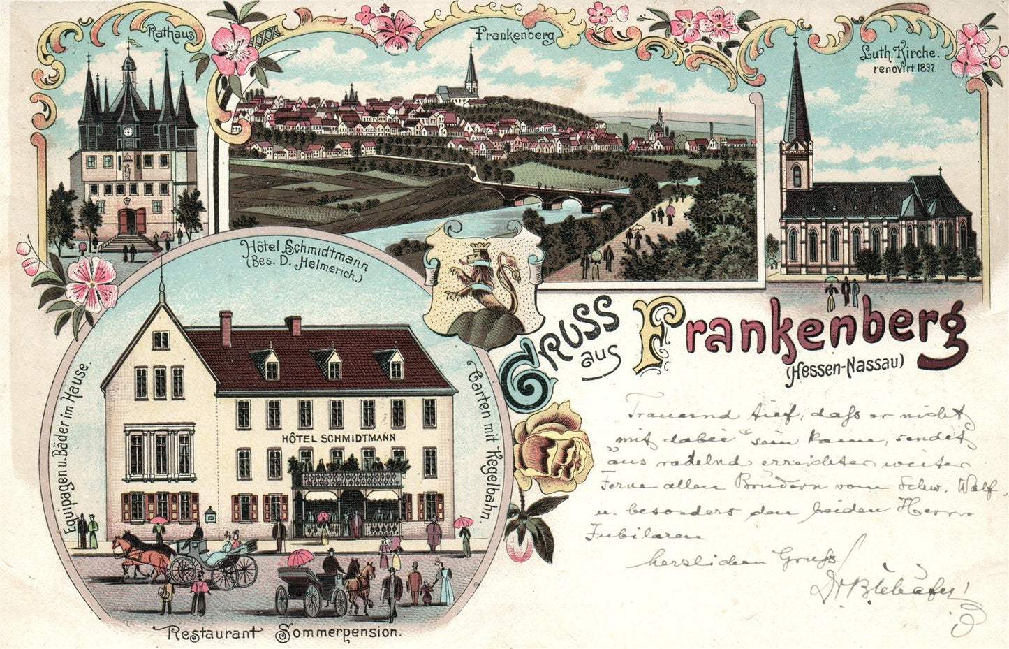 FRANKENBERG GERMANY ANTIQUE POSTCARD