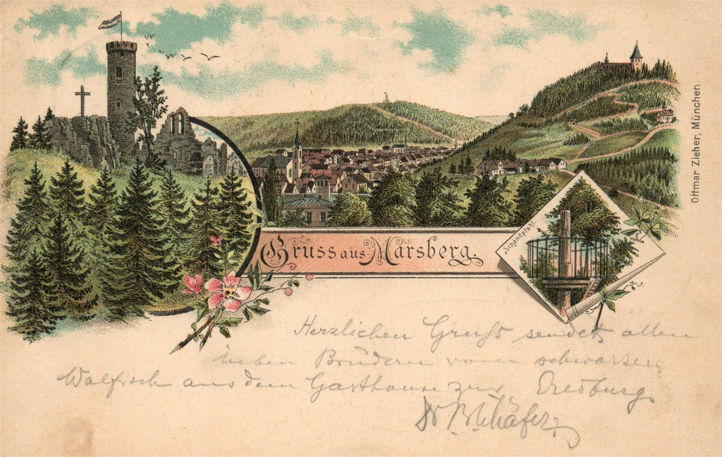 MARSBERG GERMANY ANTIQUE POSTCARD