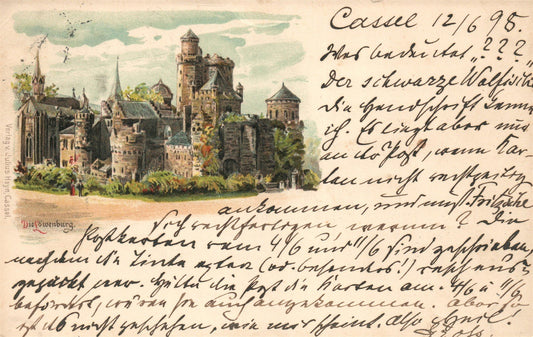 DIE LOWENBURG GERMANY ANTIQUE POSTCARD