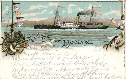 BODENSEE GERMANY ANTIQUE POSTCARD