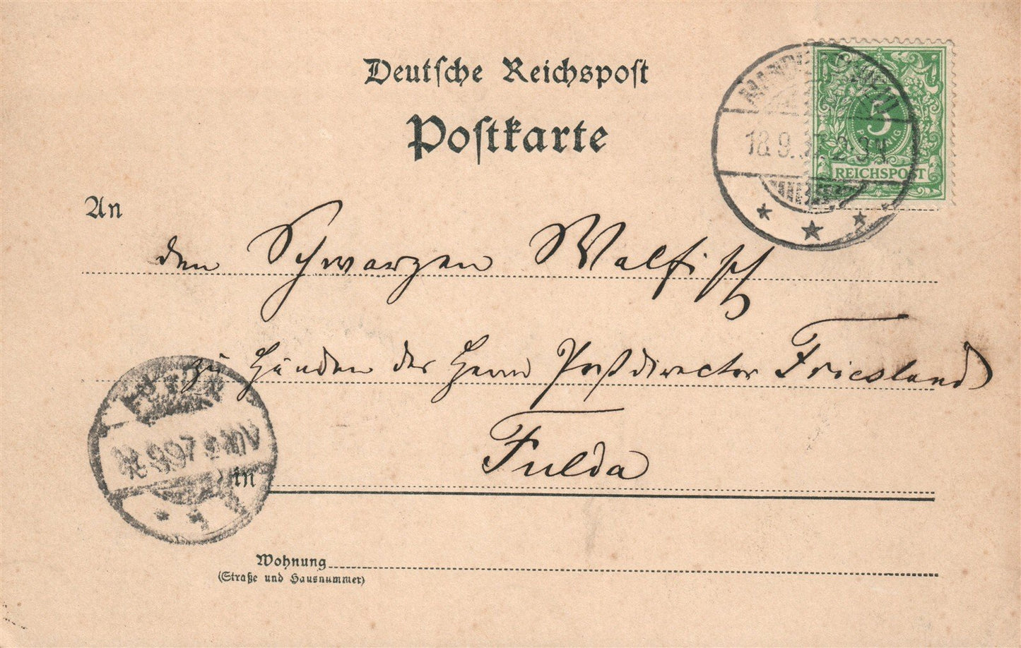 MANDERSCHEID GERMANY 1897 ANTIQUE POSTCARD