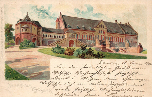 KAISERHAUS GOSLAR GERMANY 1900 ANTIQUE POSTCARD