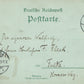 GRUSS AUS SCHLESWIG general view GERMANY 1897 ANTIQUE POSTCARD