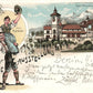 GRUSS VON DER BERLINER GEWERBE AUSSTELLUNG GERMANY 1896 ANTIQUE POSTCARD