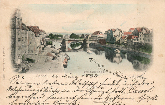CASSEL GERMANY 1898 ANTIQUE POSTCARD