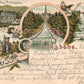 GRUSS VON WILHELMSHOHE GERMANY 1897 ANTIQUE POSTCARD