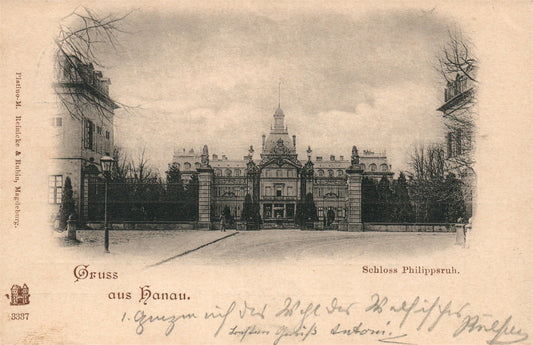 HANAU GERMANY 1898 ANTIQUE POSTCARD