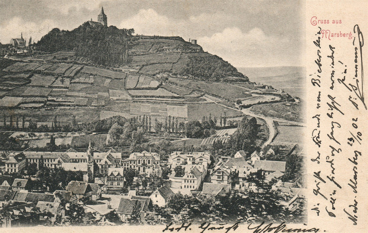 MARSBERG GERMANY 1902 ANTIQUE POSTCARD