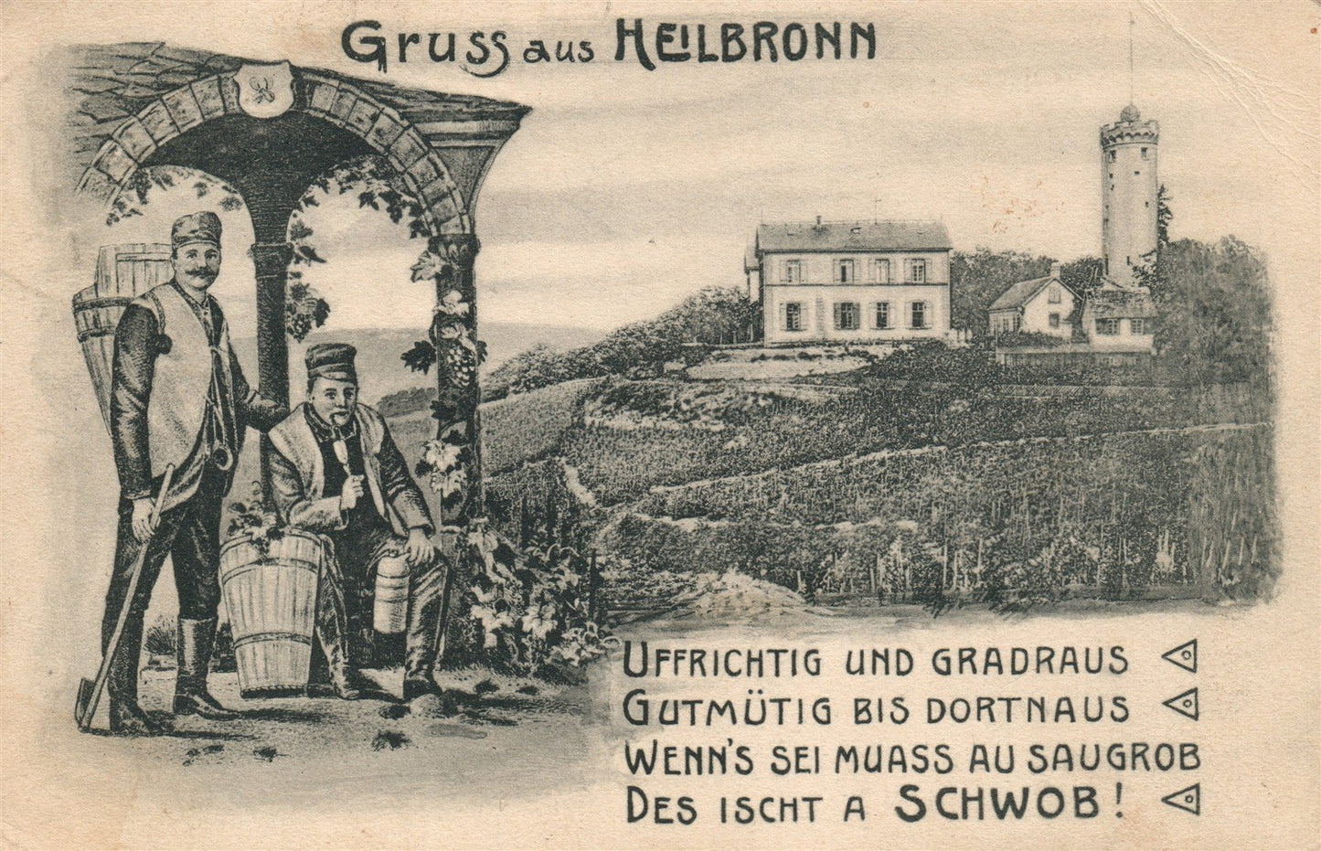 HEILBRONN GERMANY ANTIQUE POSTCARD