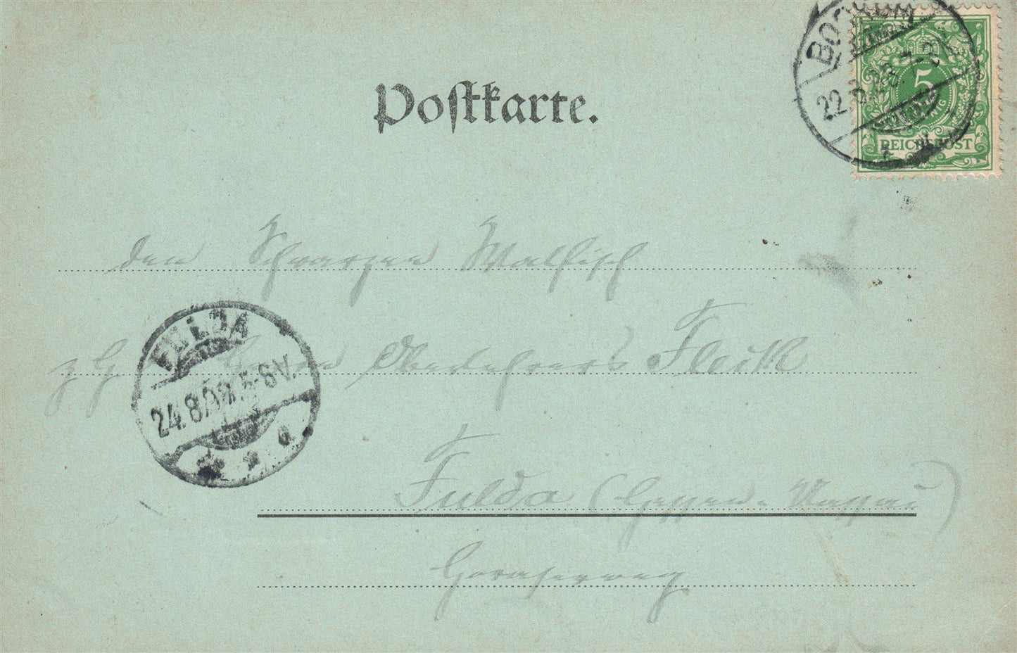 GRUSS VOM NORDSEESTRANDE GERMANY 1898 ANTIQUE POSTCARD