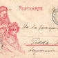GRUSS AUS BERCHTESGADEN GERMANY 1900 ANTIQUE POSTCARD rare backside