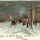 BERLIN WINTER SCENE GERMANY 1897 ANTIQUE POSTCARD