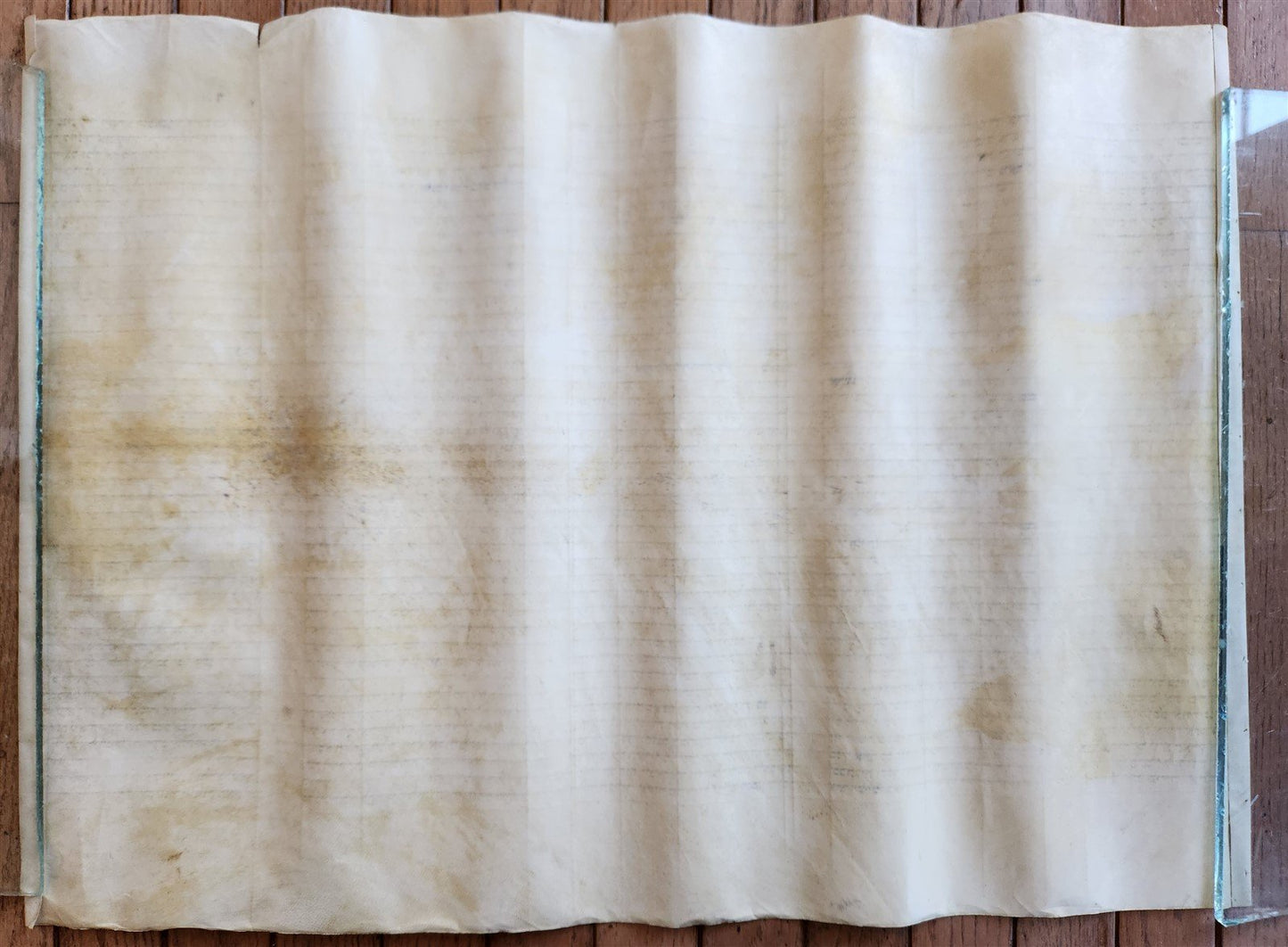 TORAH SCROLL FRAGMENT MANUSCRIPT on VELLUM antique 10 COLUMNS
