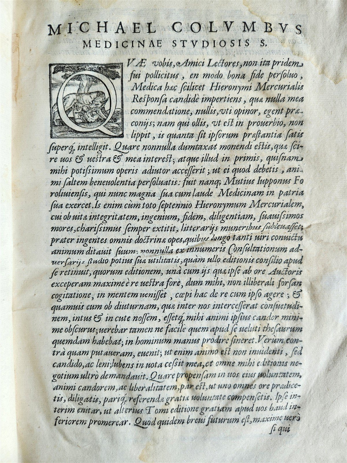 1587-1597 MEDICAL TREATISE by HIERONYMI MERCURIALIS antique 16th CENTURY FOLIO