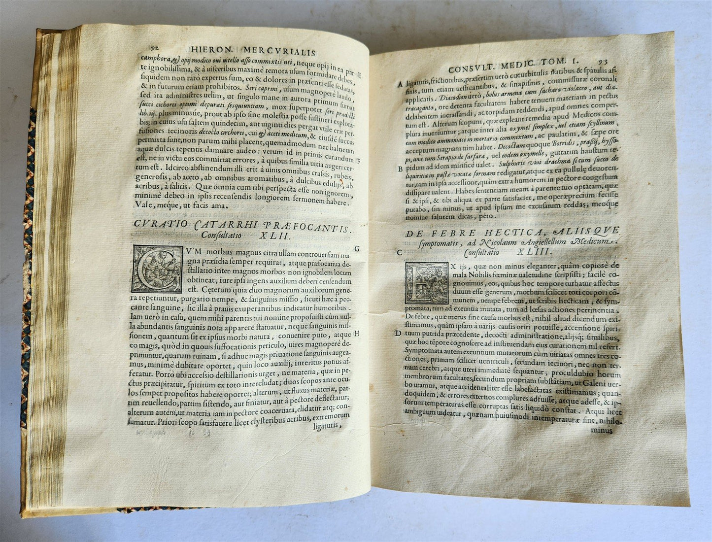1587-1597 MEDICAL TREATISE by HIERONYMI MERCURIALIS antique 16th CENTURY FOLIO