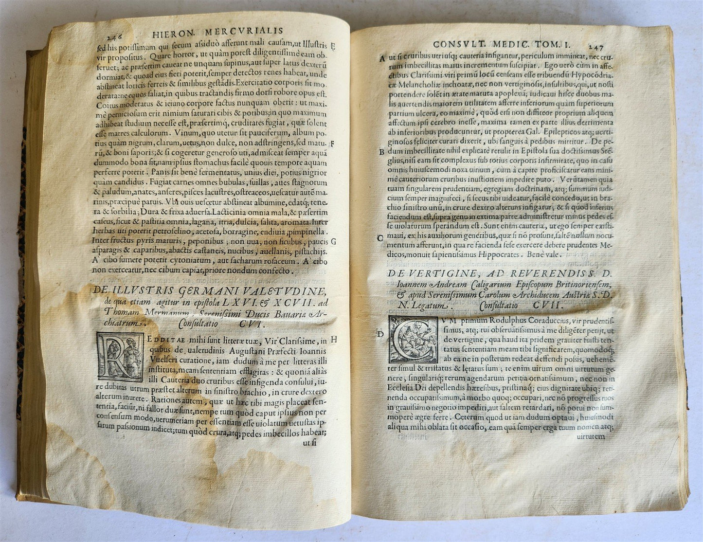 1587-1597 MEDICAL TREATISE by HIERONYMI MERCURIALIS antique 16th CENTURY FOLIO