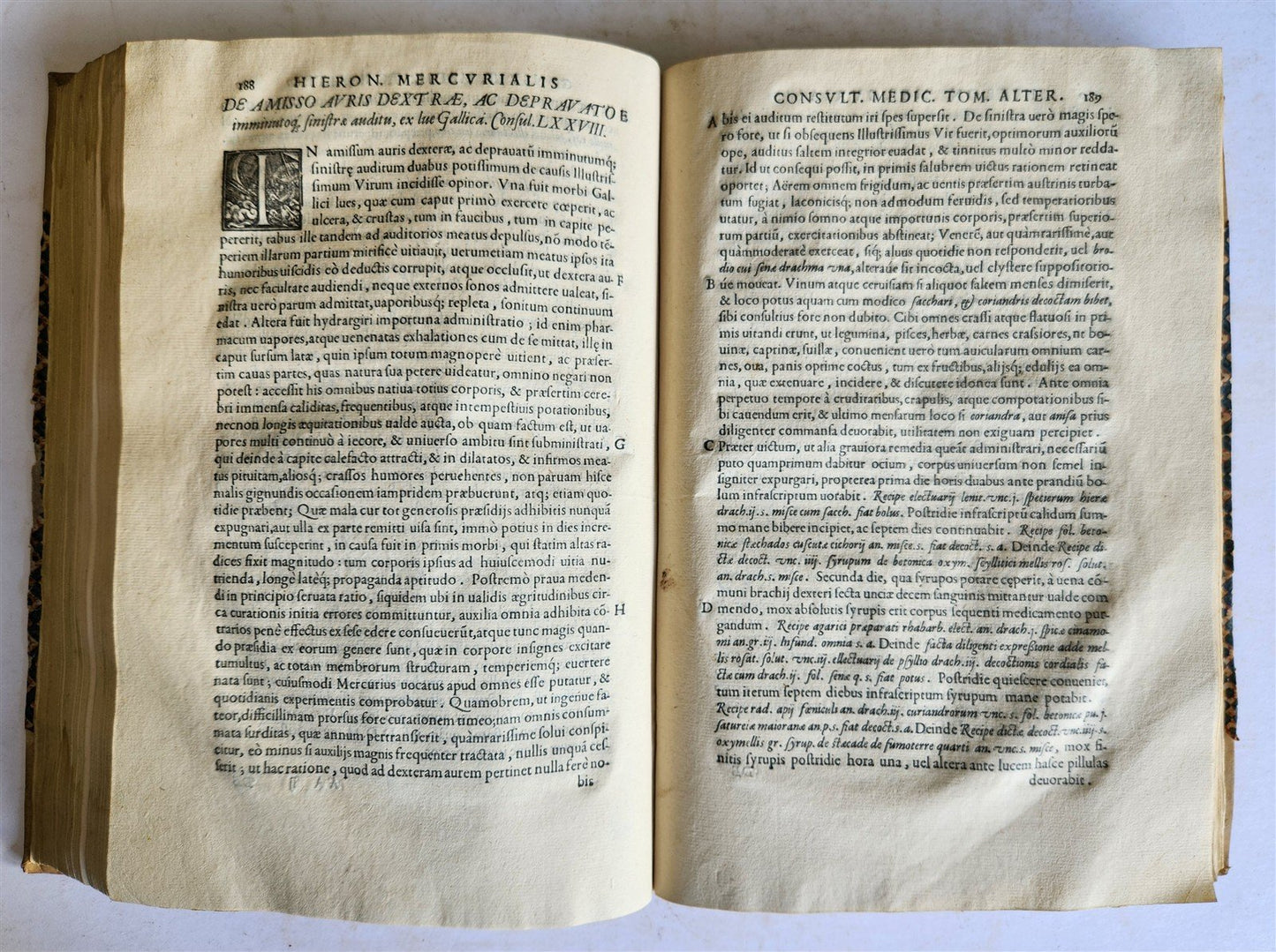 1587-1597 MEDICAL TREATISE by HIERONYMI MERCURIALIS antique 16th CENTURY FOLIO